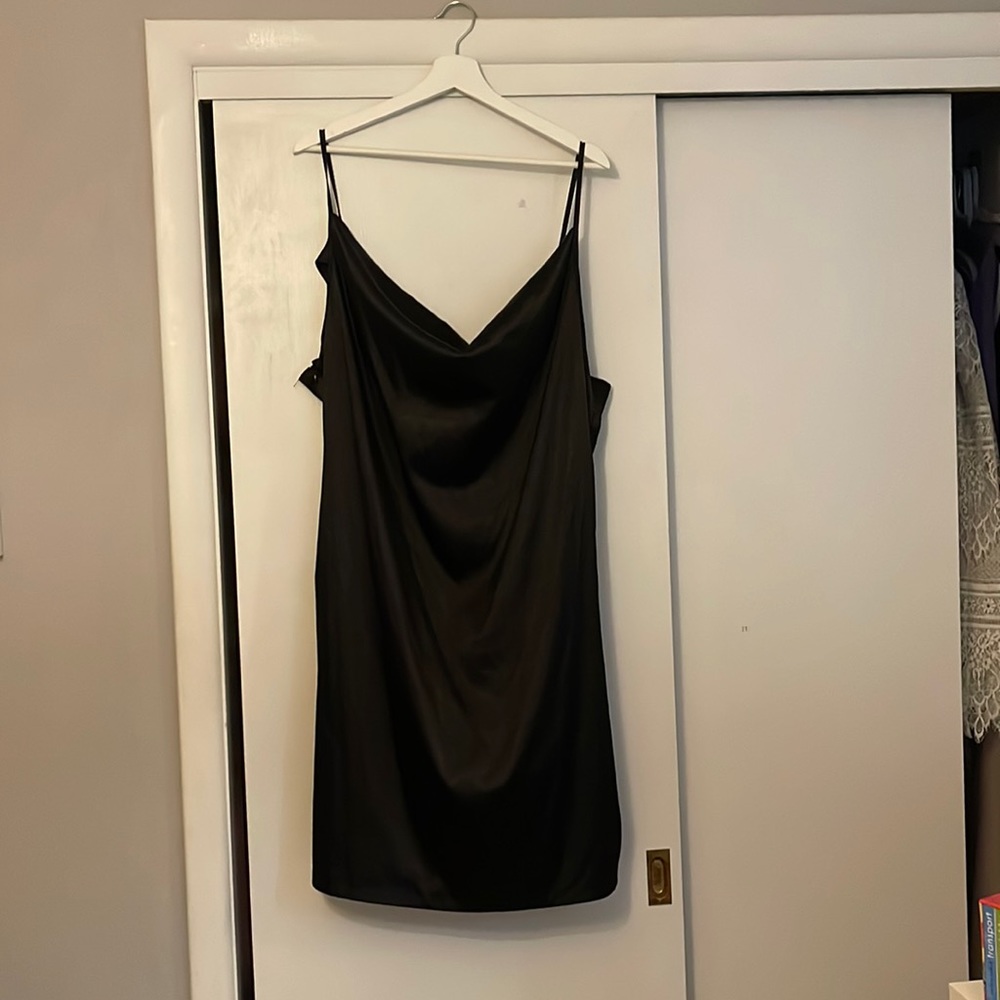 Black silk dress